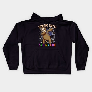 Dabbing Into 3rd Grade Sloth Shirt Back To School Gifts Kids Hoodie